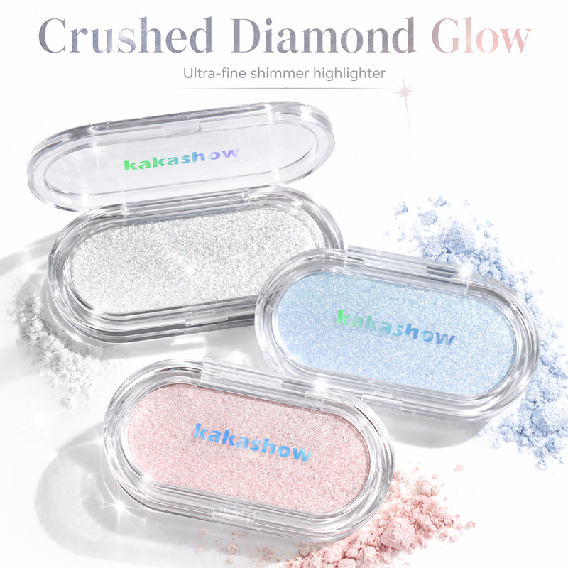 Beauty Makeup Korean - Korean Diamond Shimmer Highlighter Powder, 3