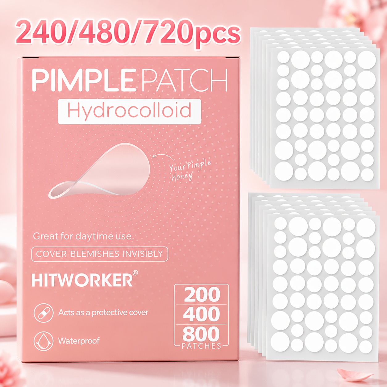 Beauty & Makeup Katia Di Paola - 240/480/720pcs Hydrocolloid Blemish Cover Patches, Tea