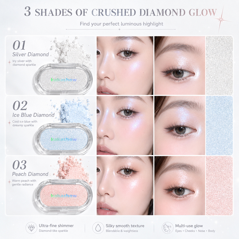 Korean Diamond Shimmer Highlig - đánh giá và giá Beauty Makeup Korean