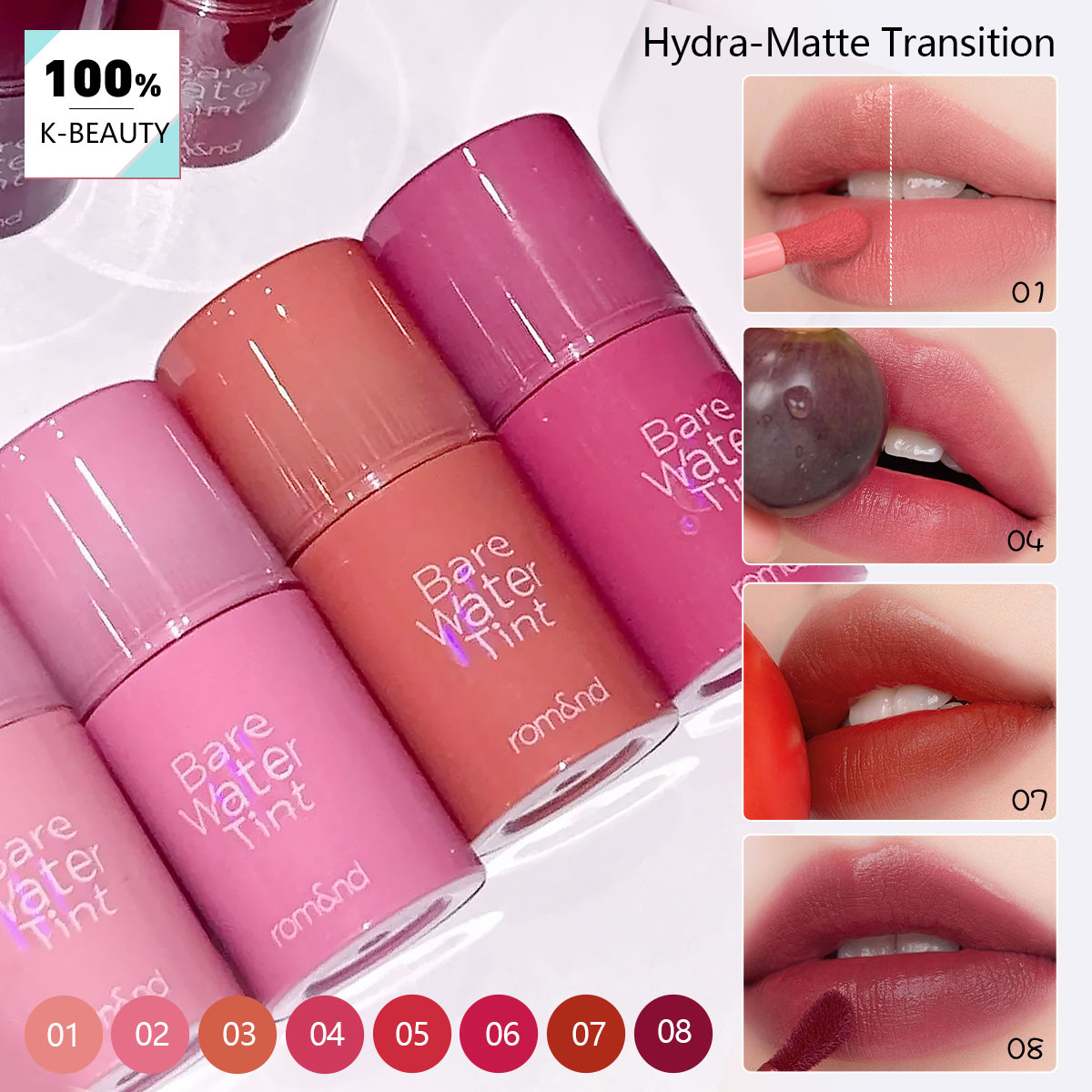 rom&nd BARE MOOL TINT,Water-Li - đánh giá và giá Beauty Makeup Korean