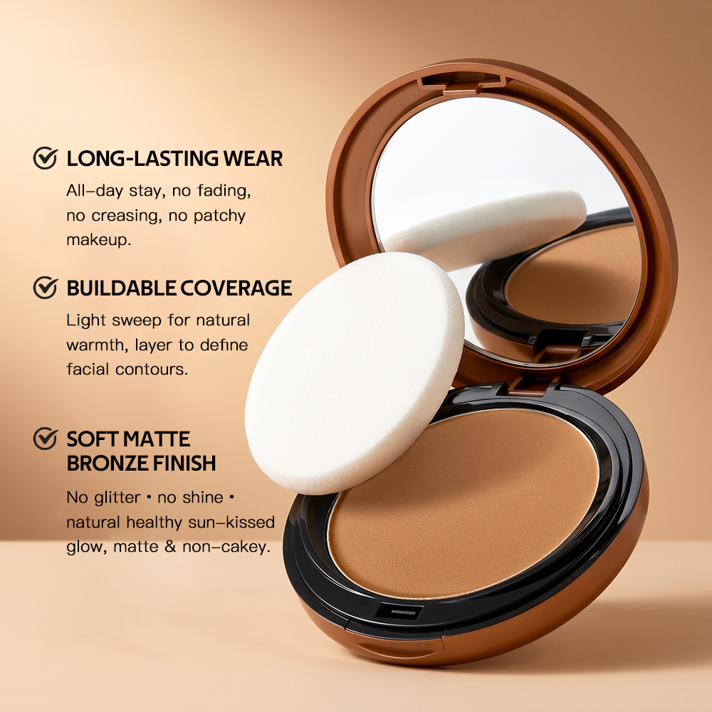 Matte Bronze Pressed Powder Lo - đánh giá và giá Beauty Makeup Korean