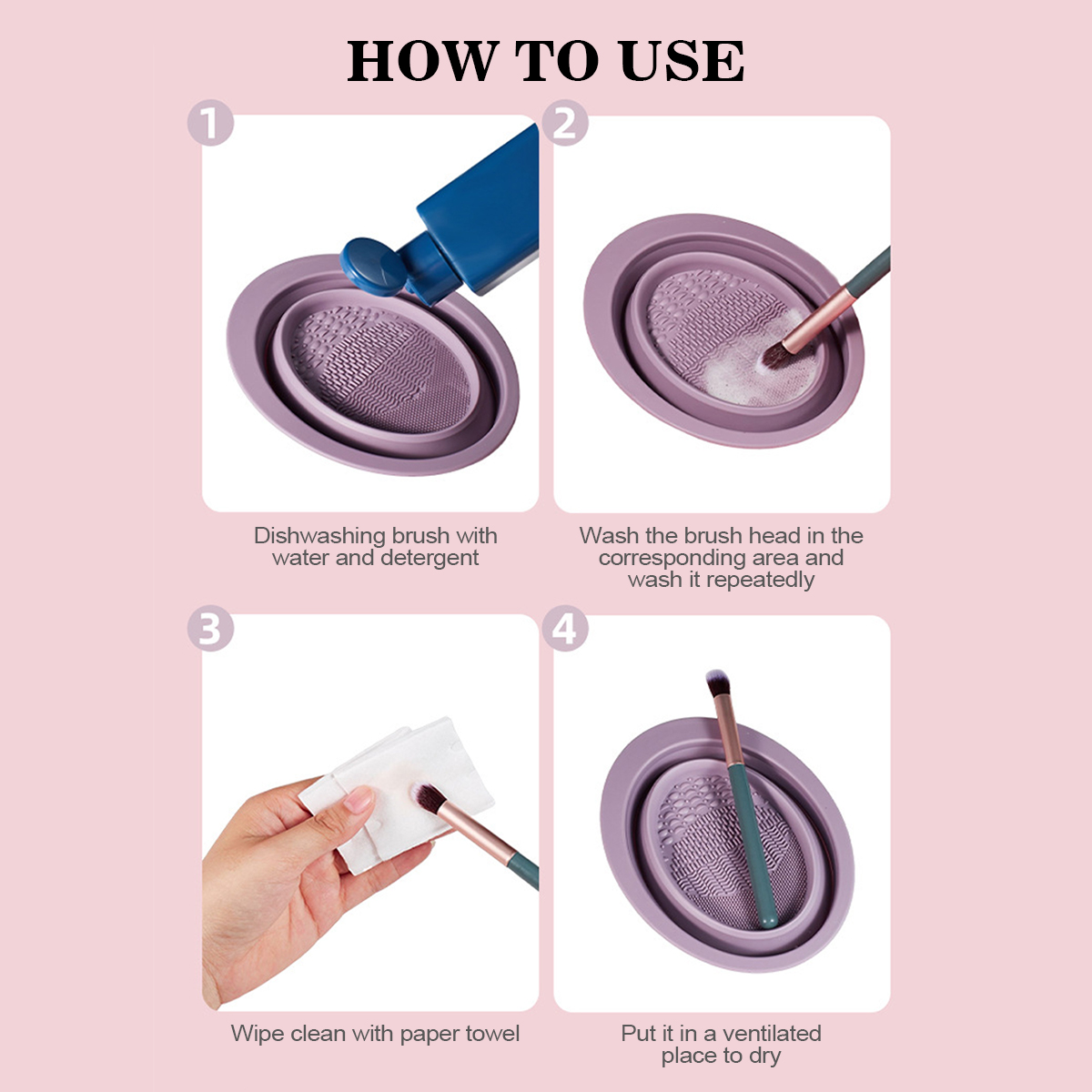 Silicone Makeup Brush Cleaning - đánh giá và giá Beauty Makeup Korean