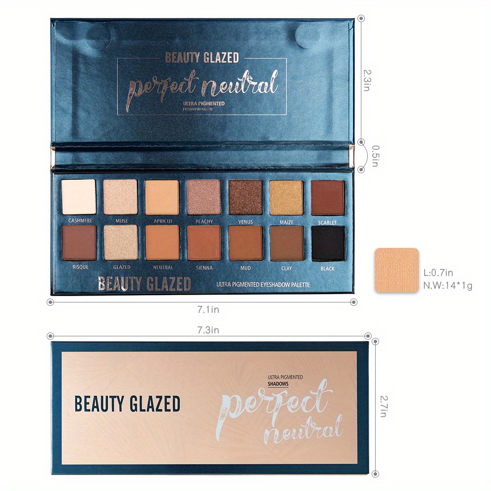 BEAUTY GLAZED 14 Colors Eyesha - đánh giá và giá Beauty Makeup Eyeshadow Palette