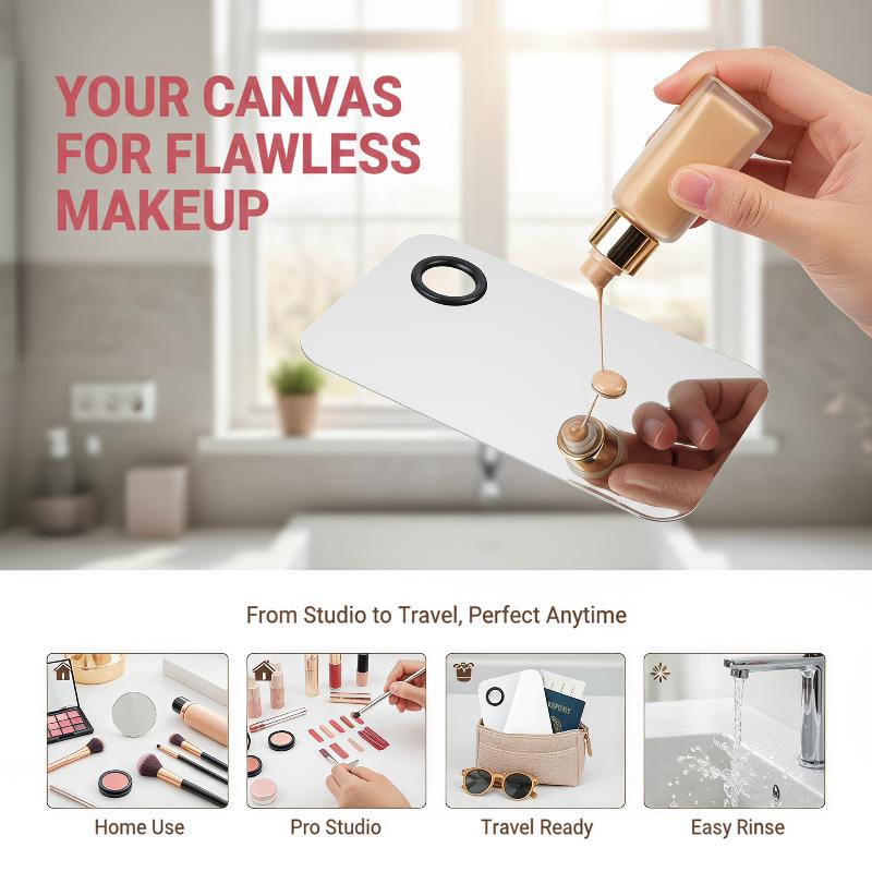 Stainless Steel Makeup Mixing  - đánh giá và giá Beauty Makeup Eyeshadow Palette