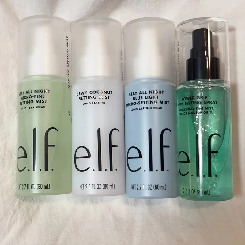 Elf Makeup Power Grip Dewy Set - đánh giá và giá Makeup Fixing Mist